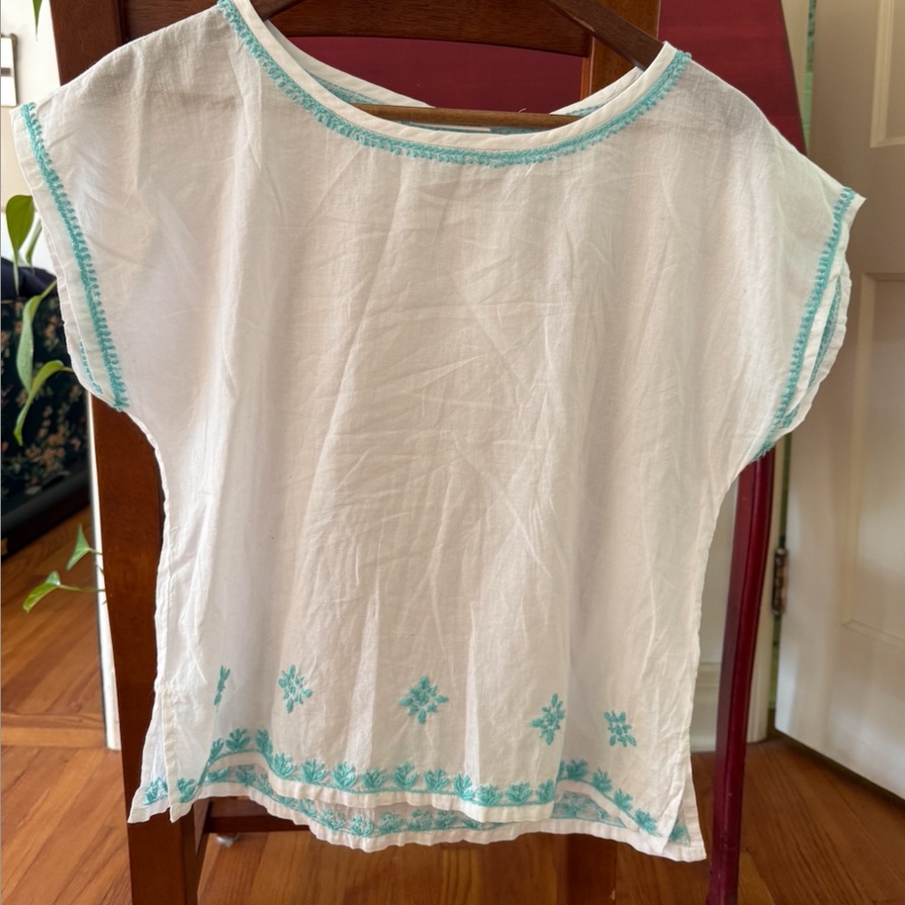 Anthropologie Embroidered Shirt